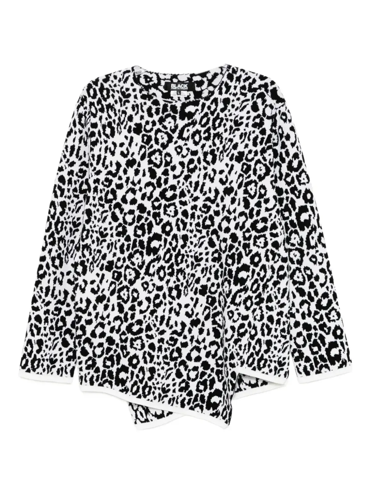 Black Comme Des Garçons アニマルプリントスウェットシャツ - 画像1