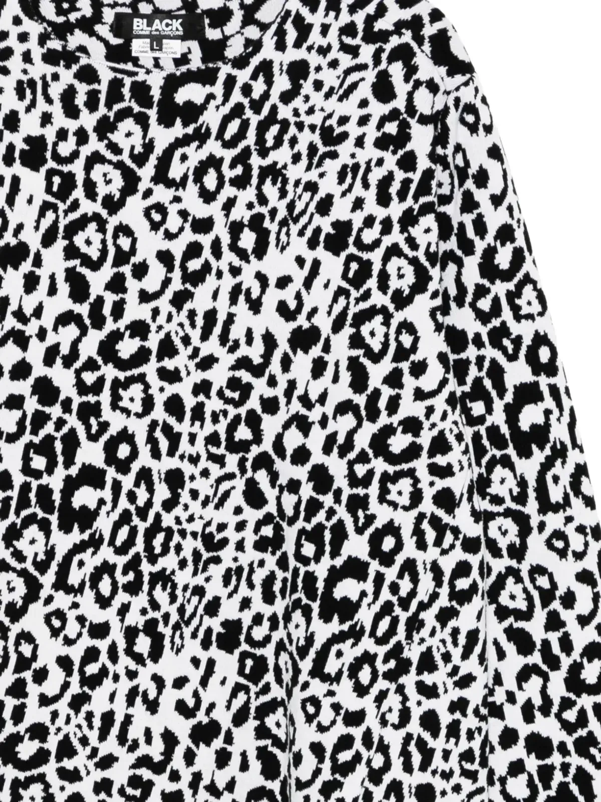Black Comme Des Garçons アニマルプリントスウェットシャツ - 画像3