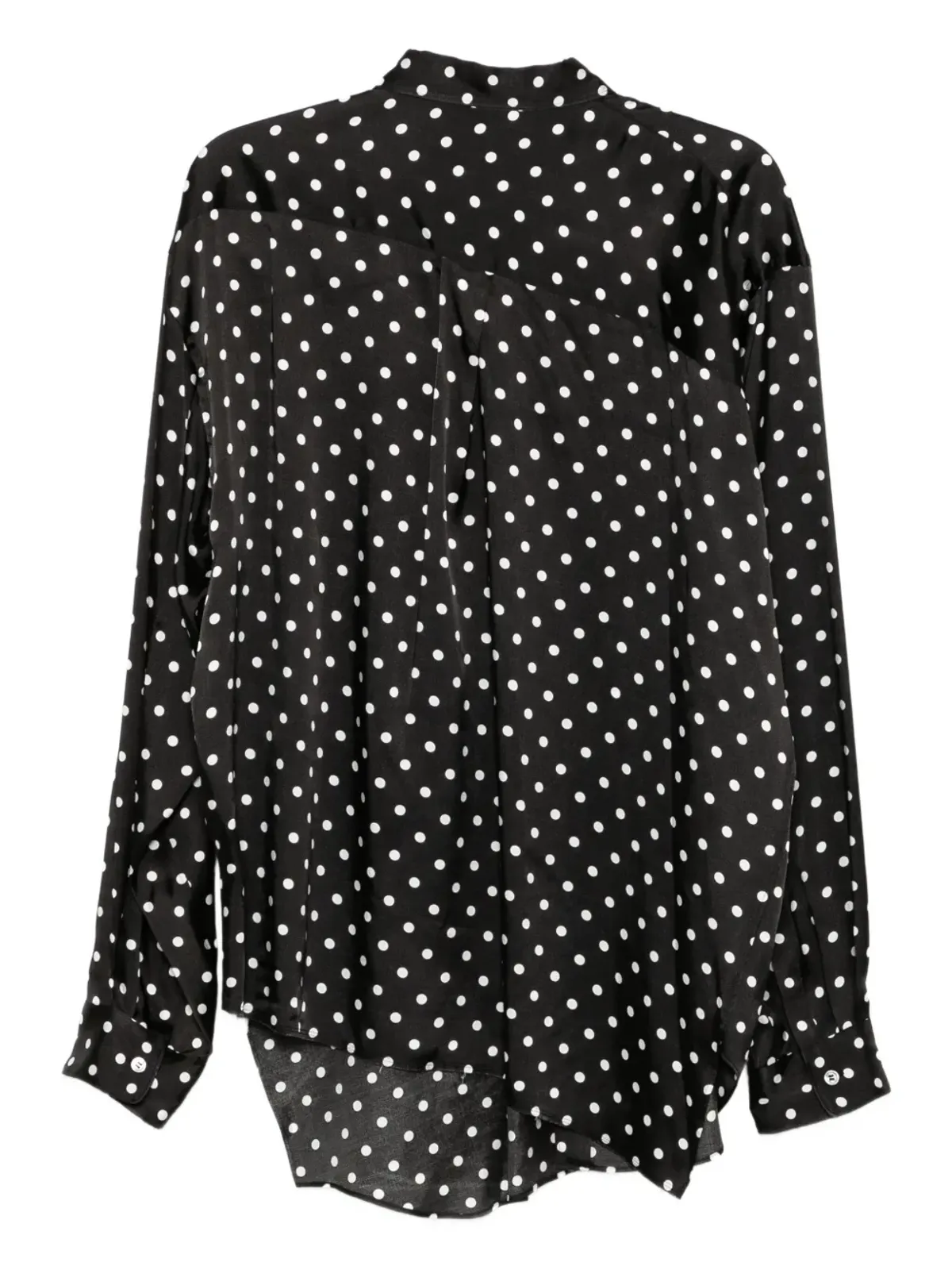 Black Comme Des Garçons ポルカドット アシンメトリック シャツ - 画像2