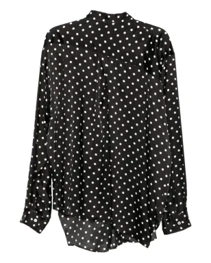 Black Comme Des Garçons ポルカドット アシンメトリック シャツ - サムネイル2