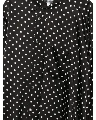 Black Comme Des Garçons ポルカドット アシンメトリック シャツ - サムネイル3