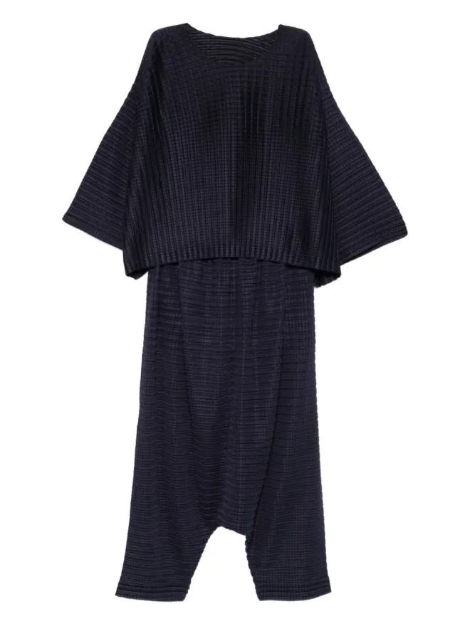Issey Miyake Pre-Owned Issey Miyake Pre-Owned 2010 pleated suit - Purpleの商品画像