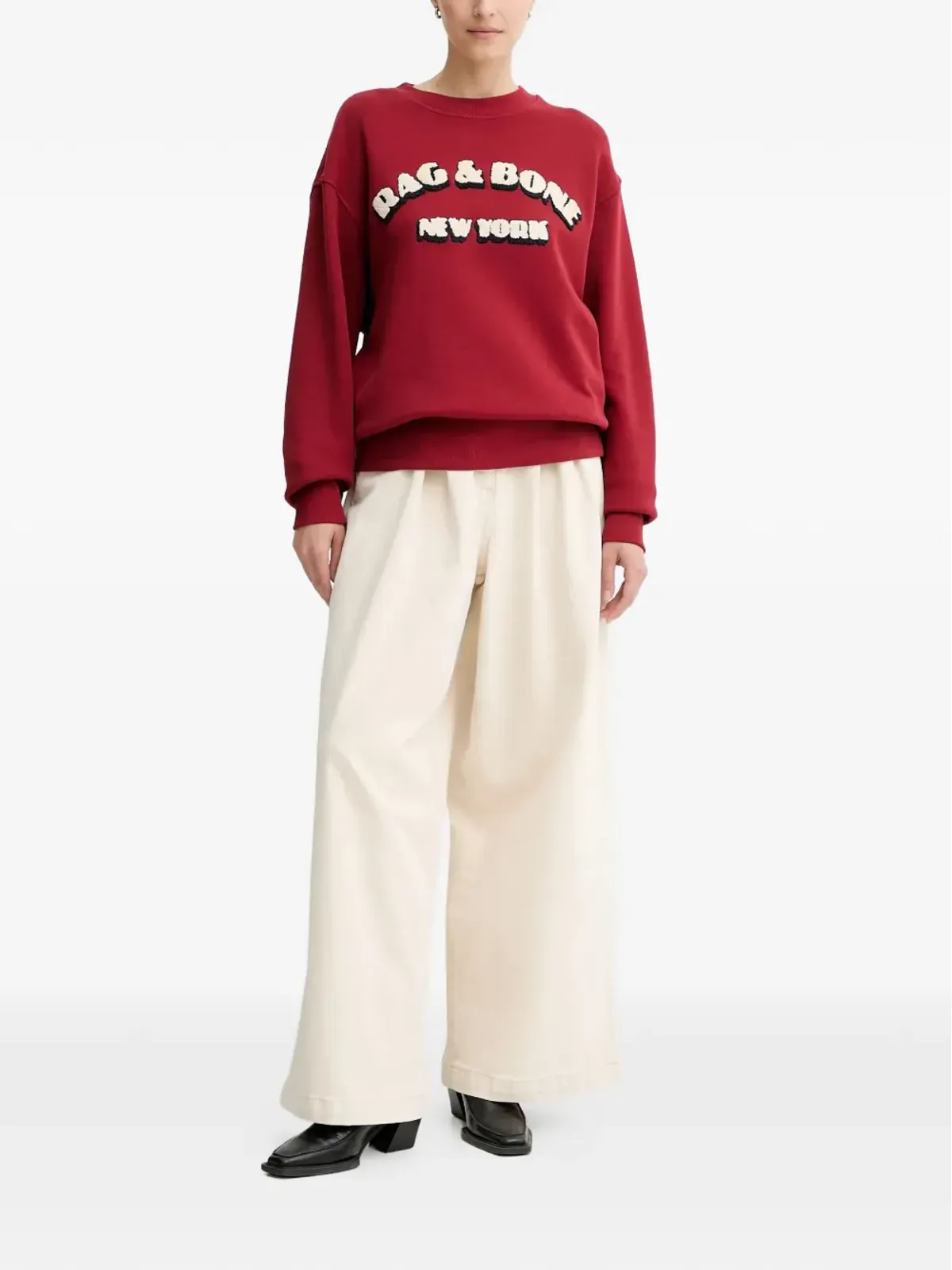 rag & bone ロゴアップリケ・スウェットシャツ - 画像2