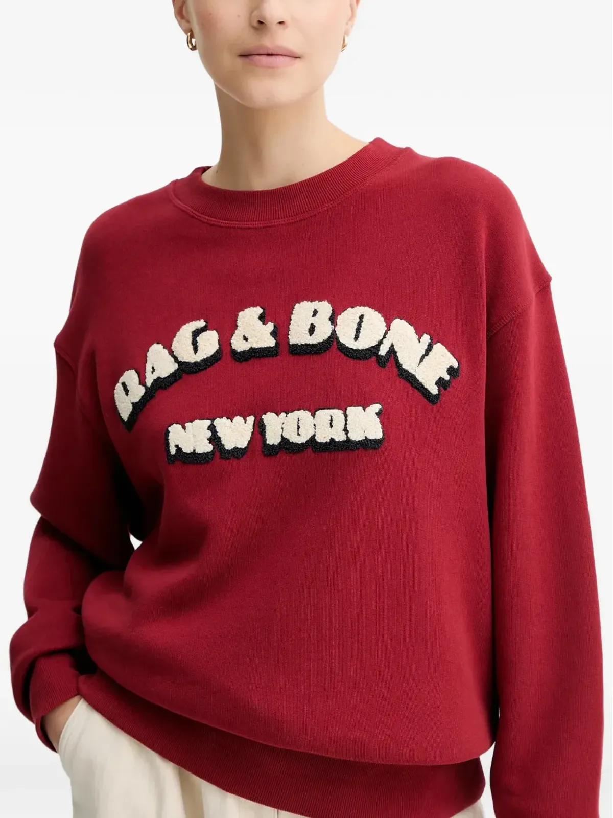 rag & bone ロゴアップリケ・スウェットシャツ - 画像3