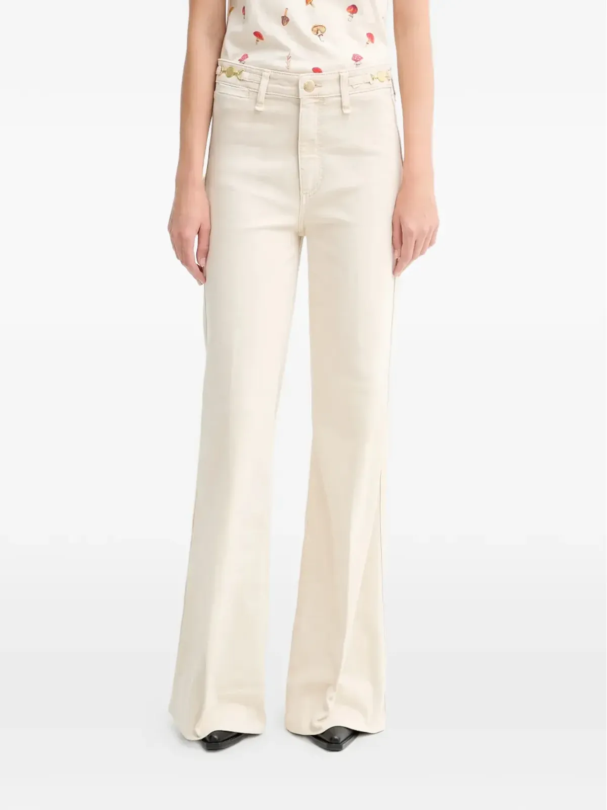 rag & bone チェーンディテールのフレアジーンズ - 画像1