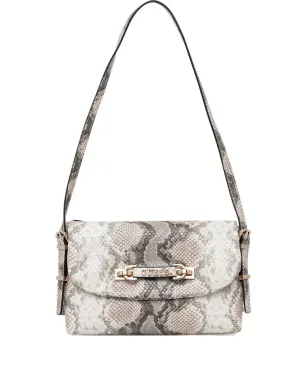 GUESS USA 蛇皮風チェーン付きサッチェルバッグ - グレー - サムネイル1