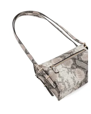 GUESS USA 蛇皮風チェーン付きサッチェルバッグ - グレー - サムネイル3