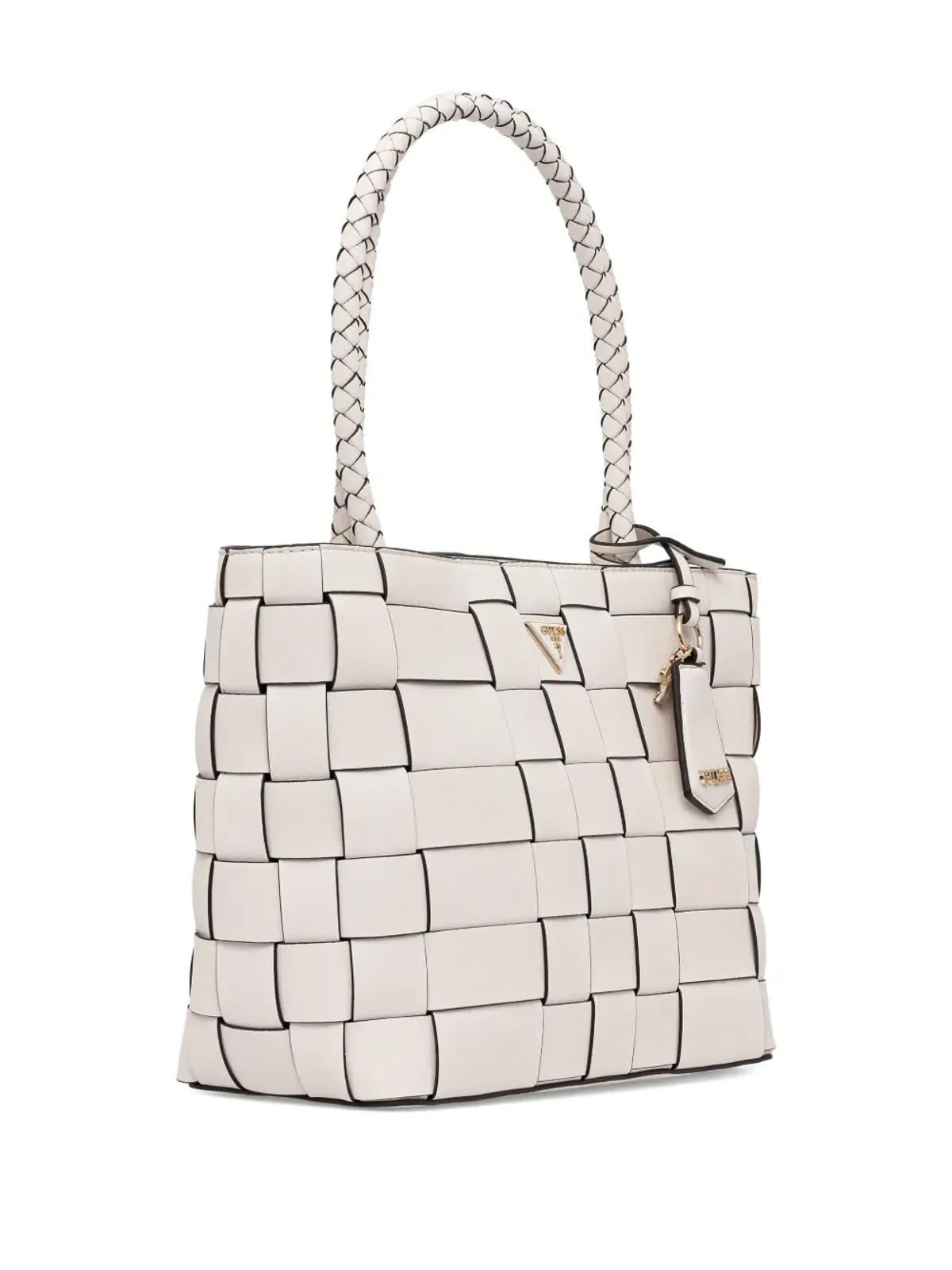 GUESS USA 編み込みハンドルのトートバッグ - 画像2