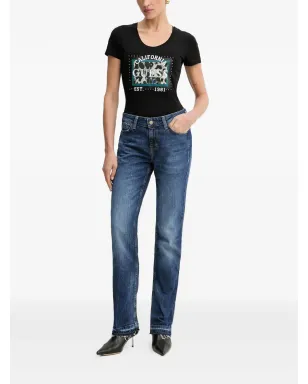 GUESS USA 切りっぱなしヘムのストレートジーンズ - サムネイル2