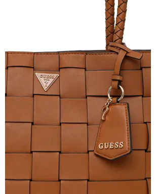 GUESS USA Maylee ロゴプレート トートバッグ ブラウン - サムネイル5