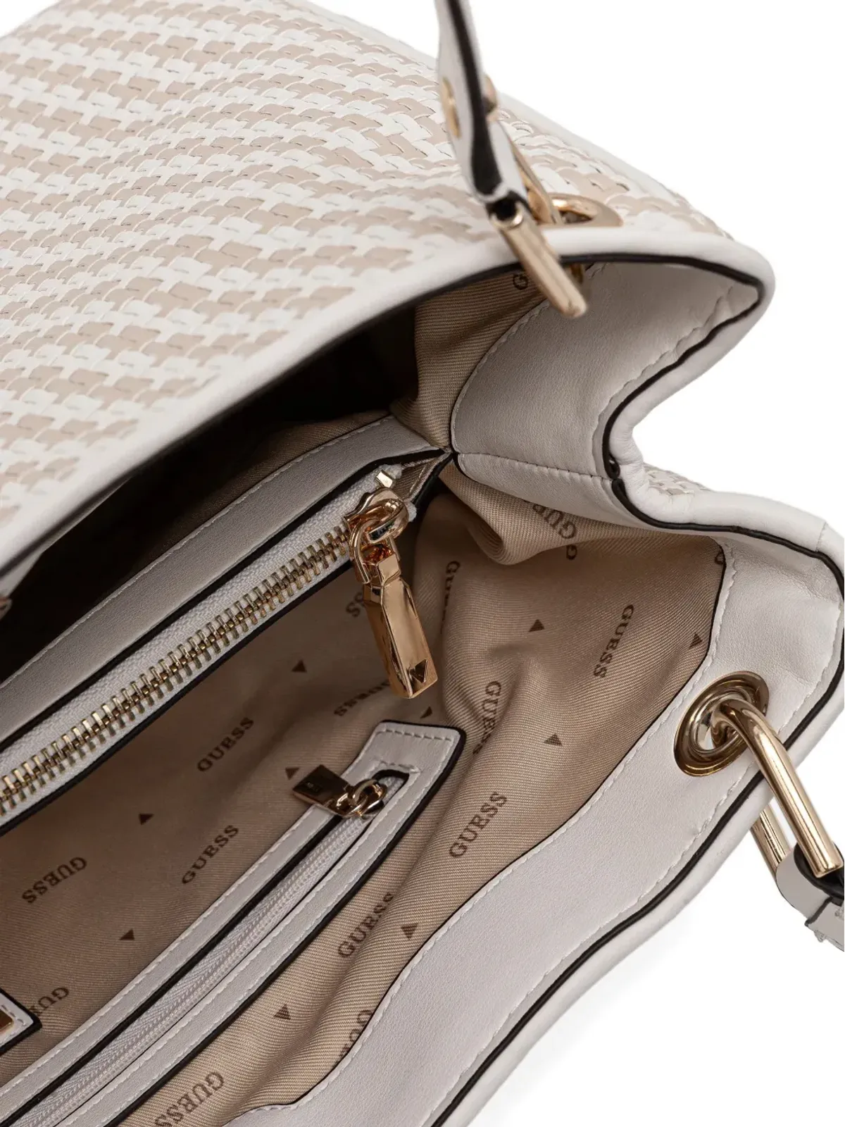 GUESS USA Mirema ウーブン チャーム トートバッグ - 画像5
