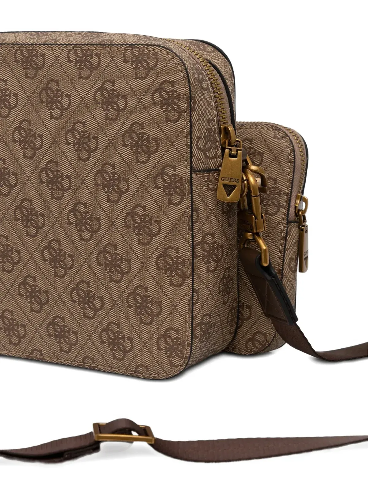 GUESS USA モノグラムジップメッセンジャーバッグ - 画像4