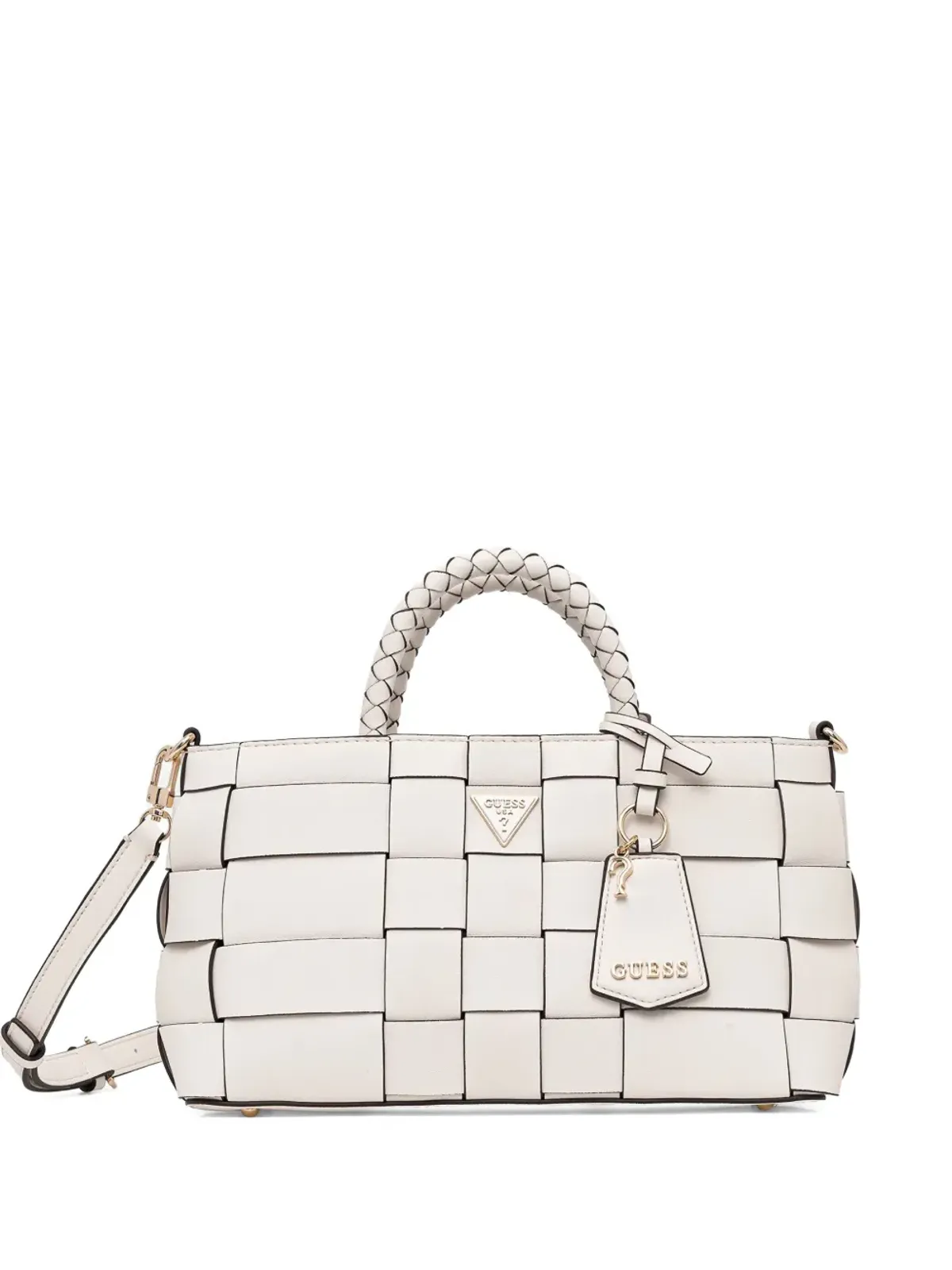 GUESS USA 編み込みハンドル トートバッグ - 画像1