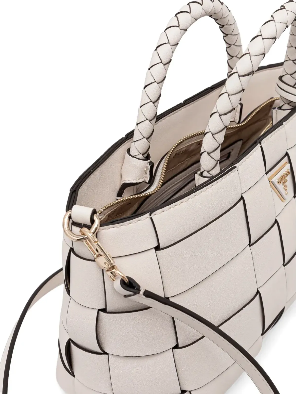 GUESS USA 編み込みハンドル トートバッグ - 画像5