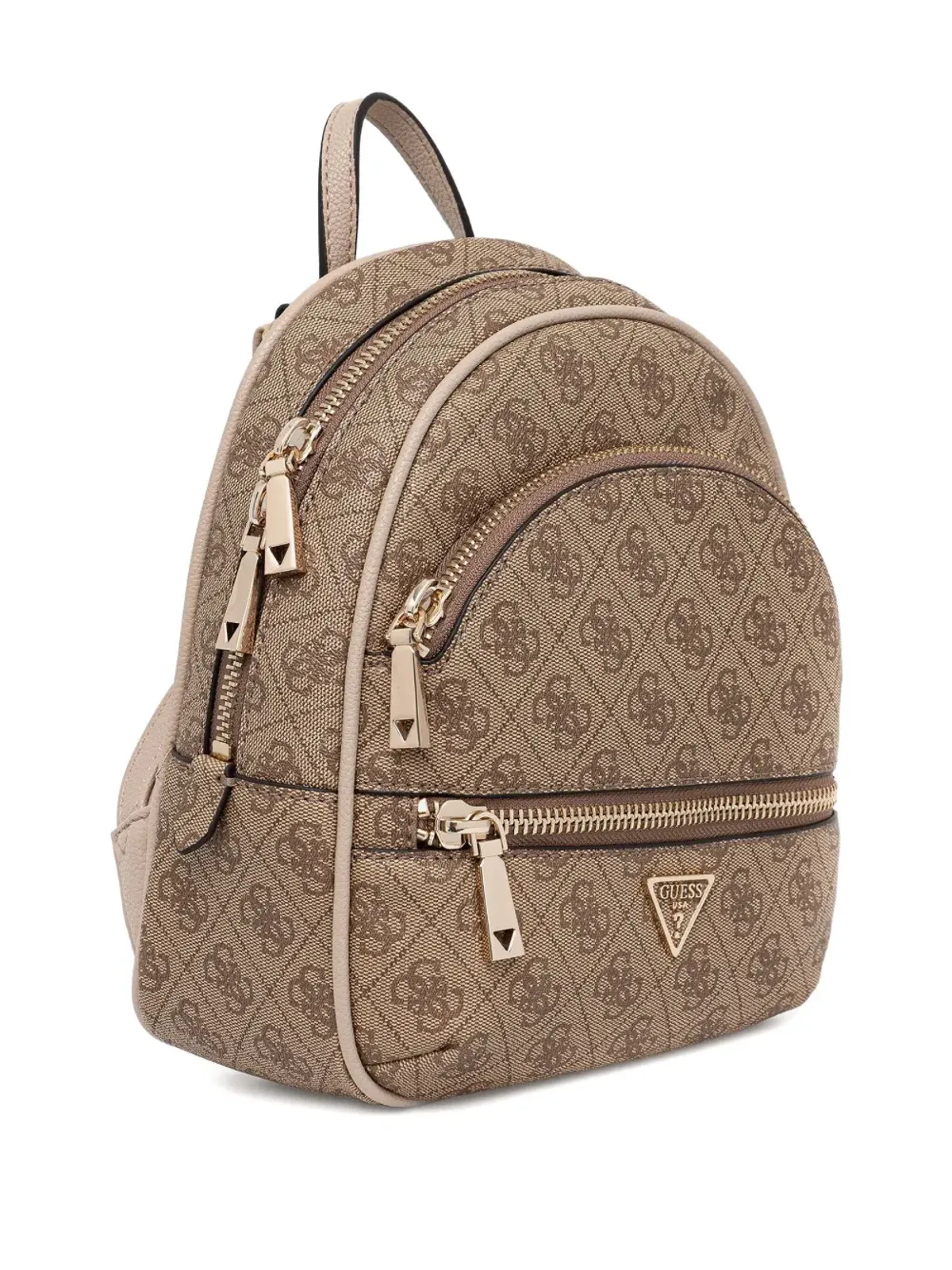 GUESS USA モノグラム柄ジップポケット付きバックパック - 画像2