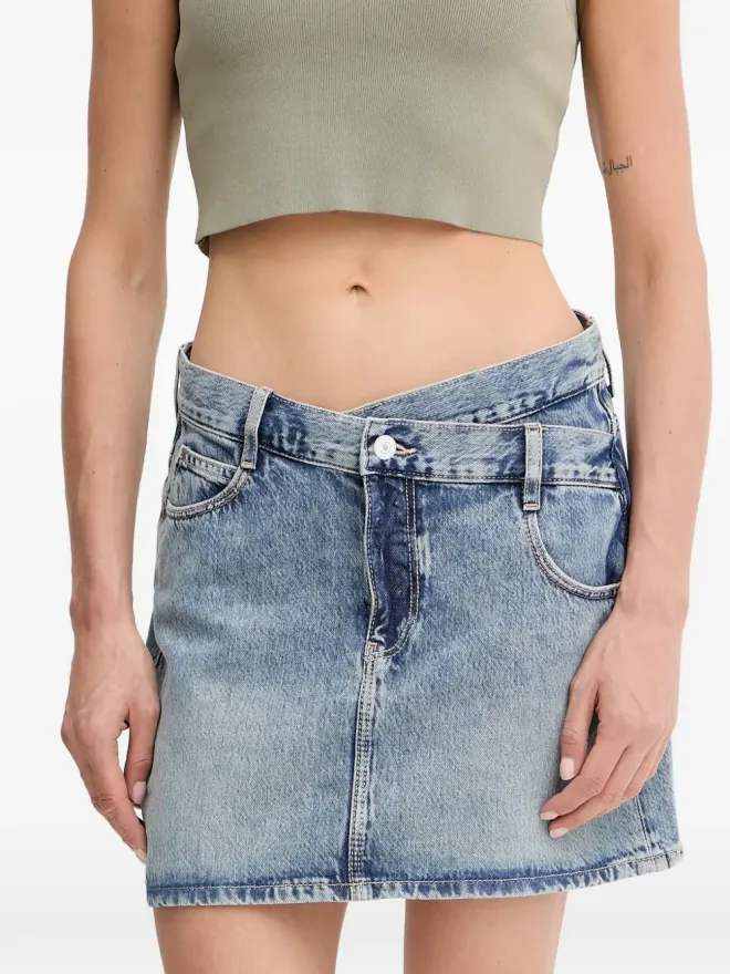GUESS USA GUESS USA ロゴパッチ付きデニムスカートの商品画像