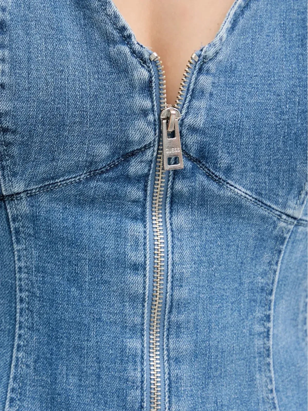 GUESS USA ジップ付きペプラムトップ - Blue - 画像5
