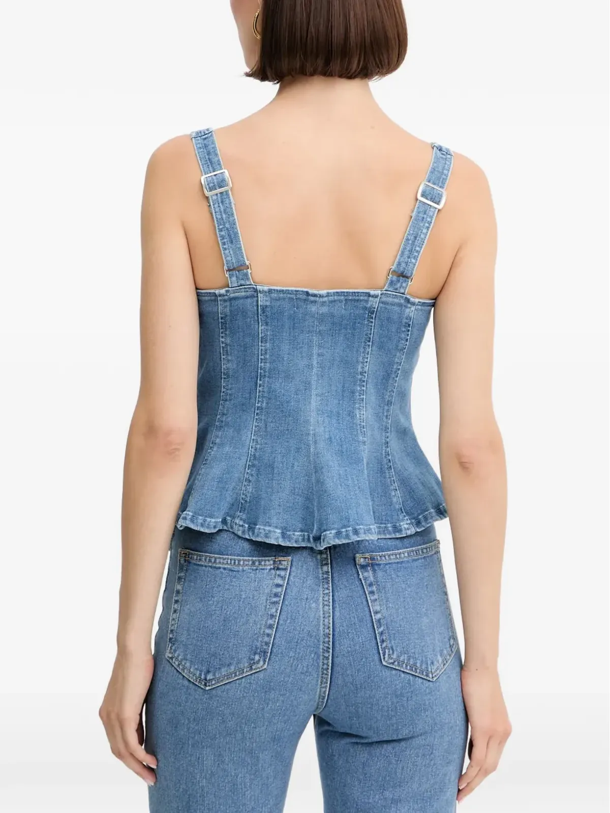 GUESS USA ジップ付きペプラムトップ - Blue - 画像3