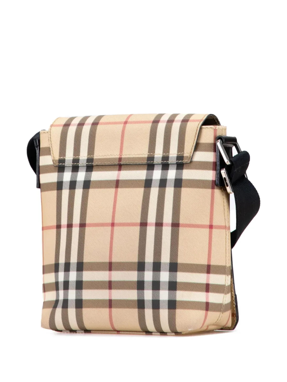 Burberry ビンテージ 2003 House Check キャンバス フラップ クロスボディバッグ - ブラウン - 画像3