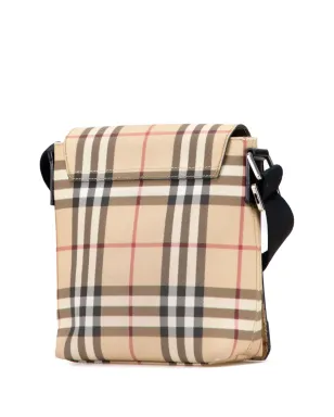 Burberry ビンテージ 2003 House Check キャンバス フラップ クロスボディバッグ - ブラウン - サムネイル3