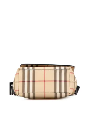 Burberry ビンテージ 2003 House Check キャンバス フラップ クロスボディバッグ - ブラウン - サムネイル4