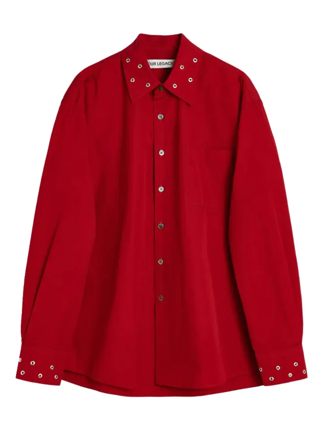 Our Legacy OUR LEGACY Above eyelet shirt - Redの商品画像