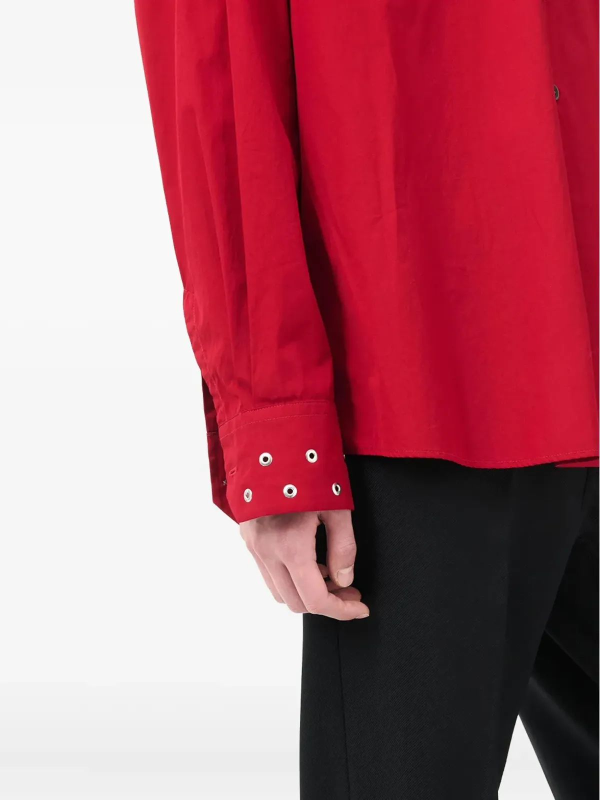 OUR LEGACY Above eyelet shirt - Red - 画像5