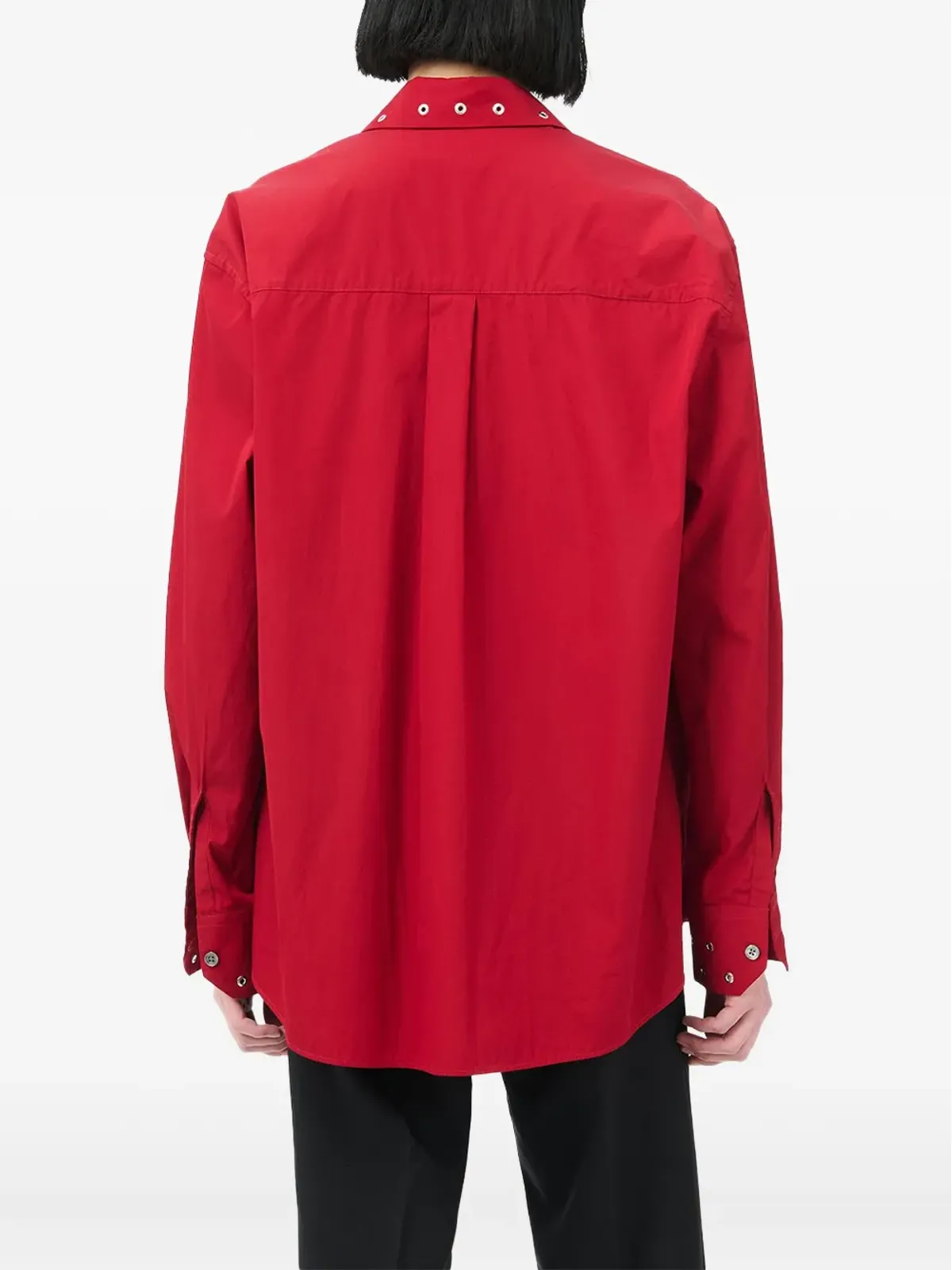 OUR LEGACY Above eyelet shirt - Red - 画像4