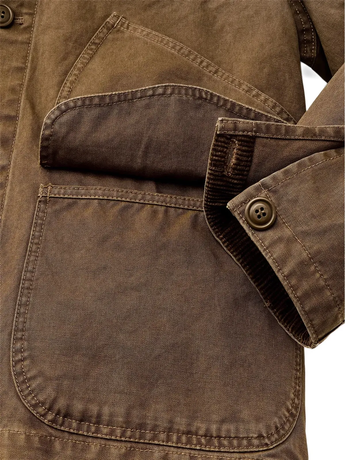 Filson コーデュロイカラー コットンジャケット（ブラウン） - 画像5