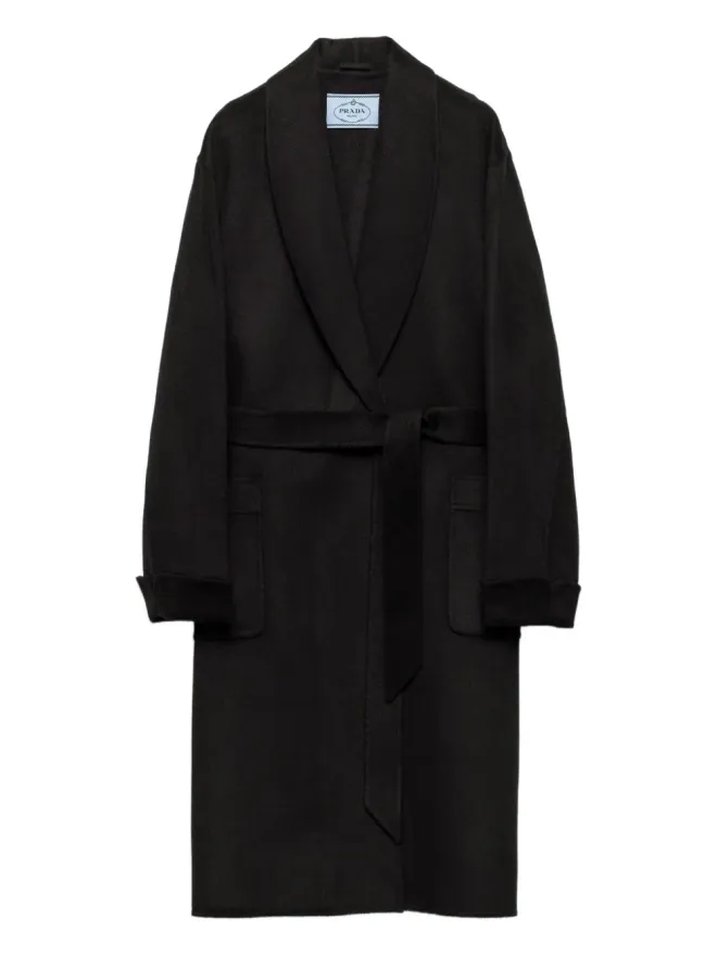 Prada Prada ショールカラー ベルト付きコートの商品画像