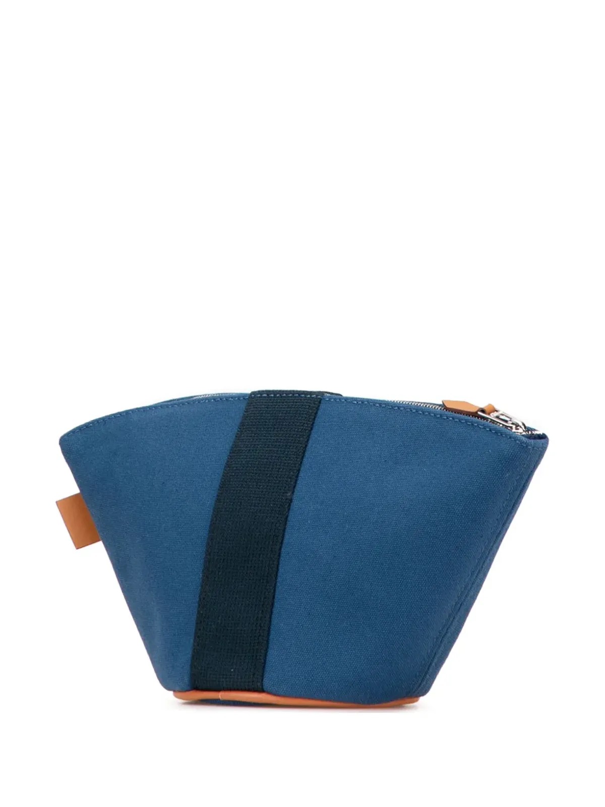 Hermès ヴィンテージ 2000-2023 ミニ Toile Palmyre ポーチ ブルー - 画像2