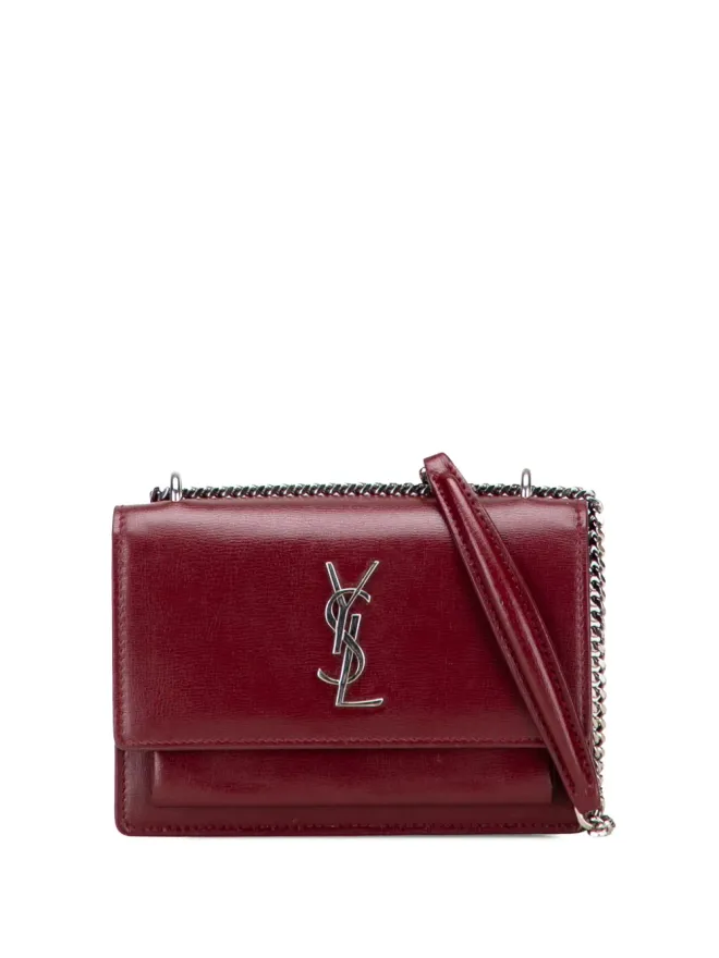 Saint Laurent Pre-Owned Saint Laurent Pre-Owned カーフスキン・モノグラム・サンセット・チェーンウォレット・クロスボディバッグの商品画像