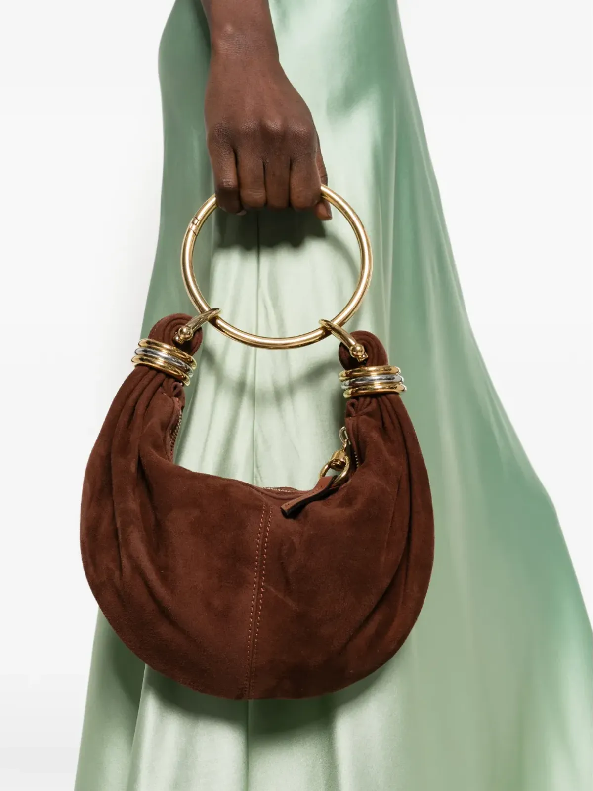 Chloé ミニ ブレスレット ホーボー スエード バッグ - 画像2