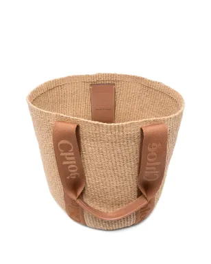 Chloé ウッディ ラフィア ロゴ トートバッグ - サムネイル5