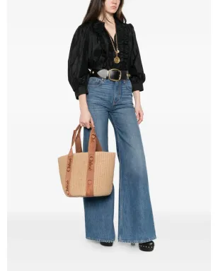 Chloé ウッディ ラフィア ロゴ トートバッグ - サムネイル2