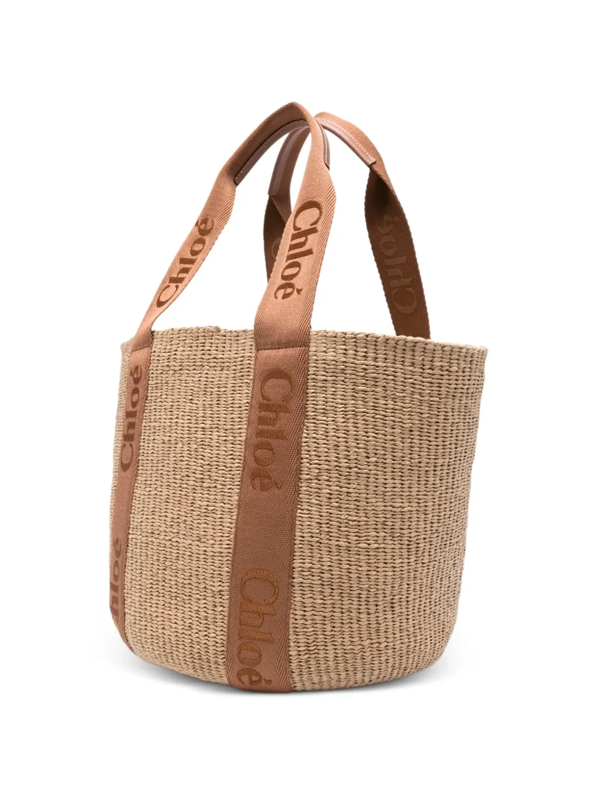 Chloé ウッディ ラフィア ロゴ トートバッグ - 画像3