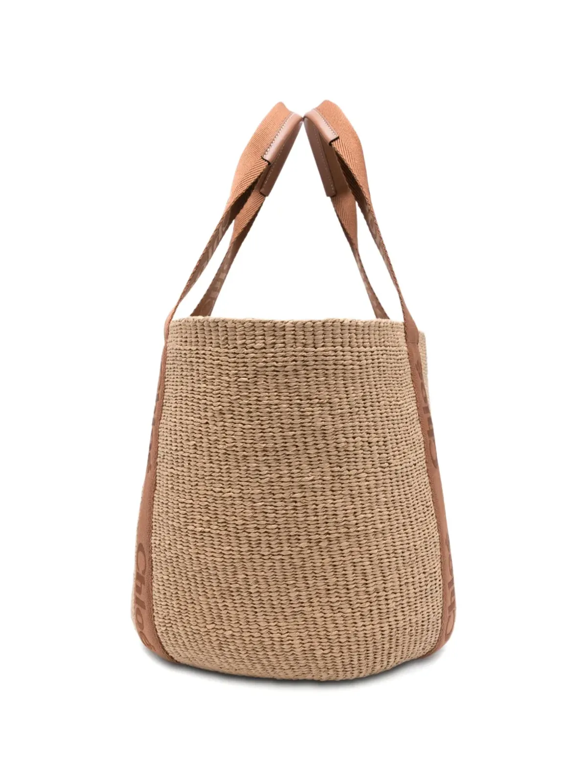Chloé ウッディ ラフィア ロゴ トートバッグ - 画像4