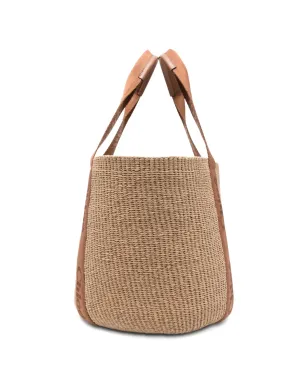 Chloé ウッディ ラフィア ロゴ トートバッグ - サムネイル4