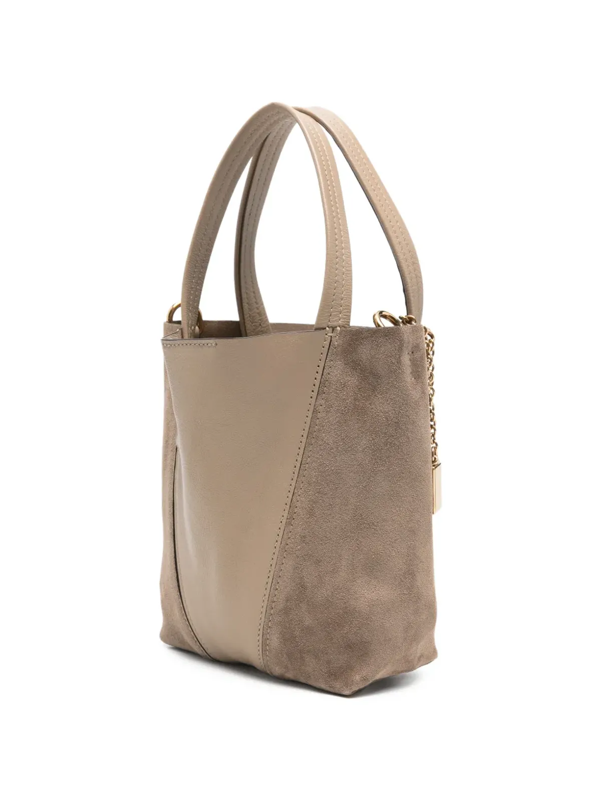 Chloé スエードグレインレザートートバッグ - 画像3