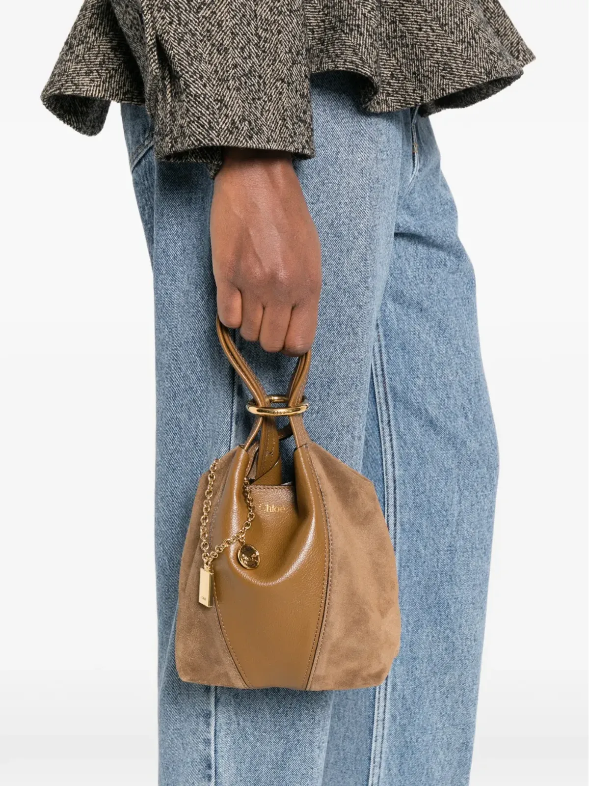 Chloé 小型 Spin グレインドレザートートバッグ - 画像2