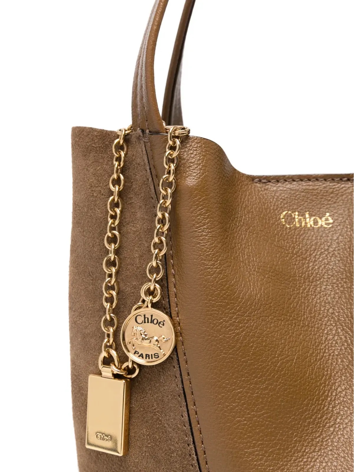 Chloé 小型 Spin グレインドレザートートバッグ - 画像4
