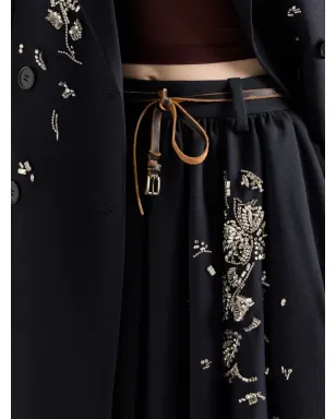 Prada プリーツ装飾ミディスカート - サムネイル4