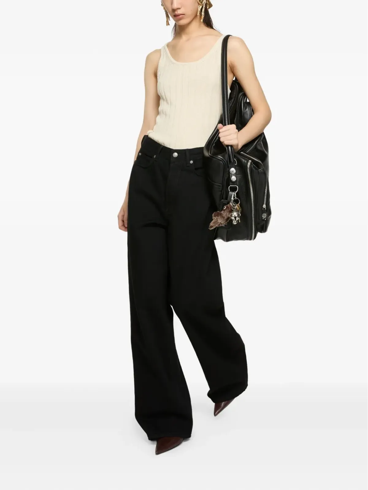 Acne Studios ロゴパッチジーンズ - 画像3