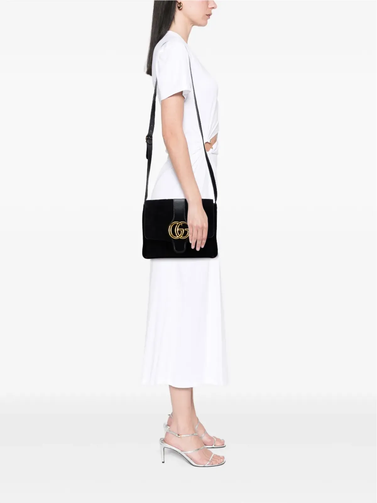 Gucci ビンテージ 2000-2015 スエード アリ クロスボディ バッグ - ブラック - 画像2