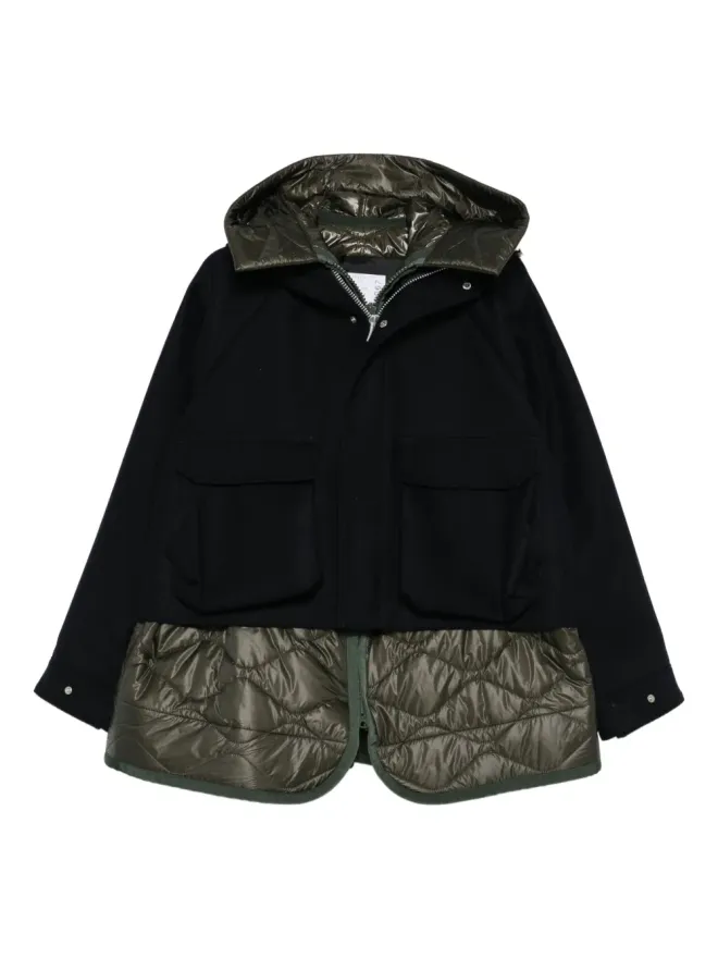sacai sacai フード付きキルティングパネルジャケットの商品画像
