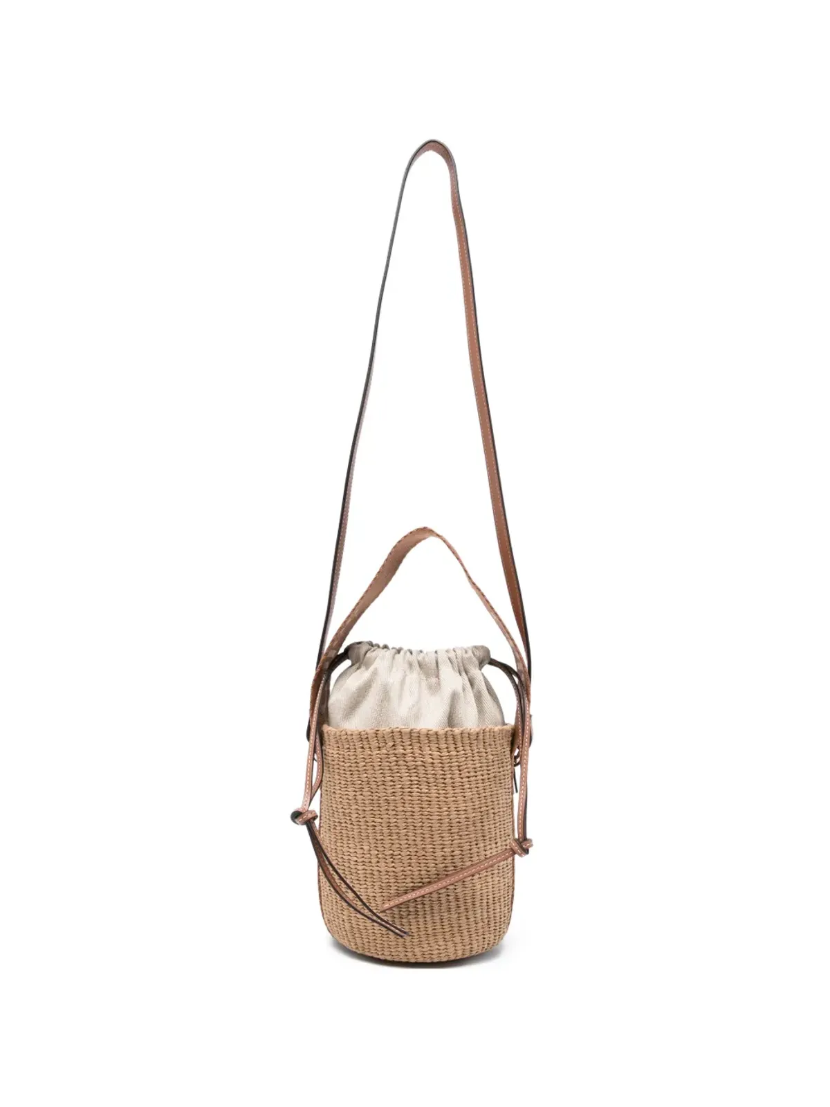 Chloé スモール ウッディ ラフィア バケットバッグ - 画像1