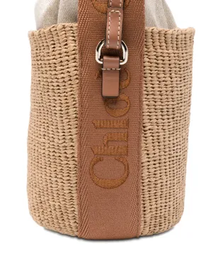 Chloé スモール ウッディ ラフィア バケットバッグ - サムネイル4
