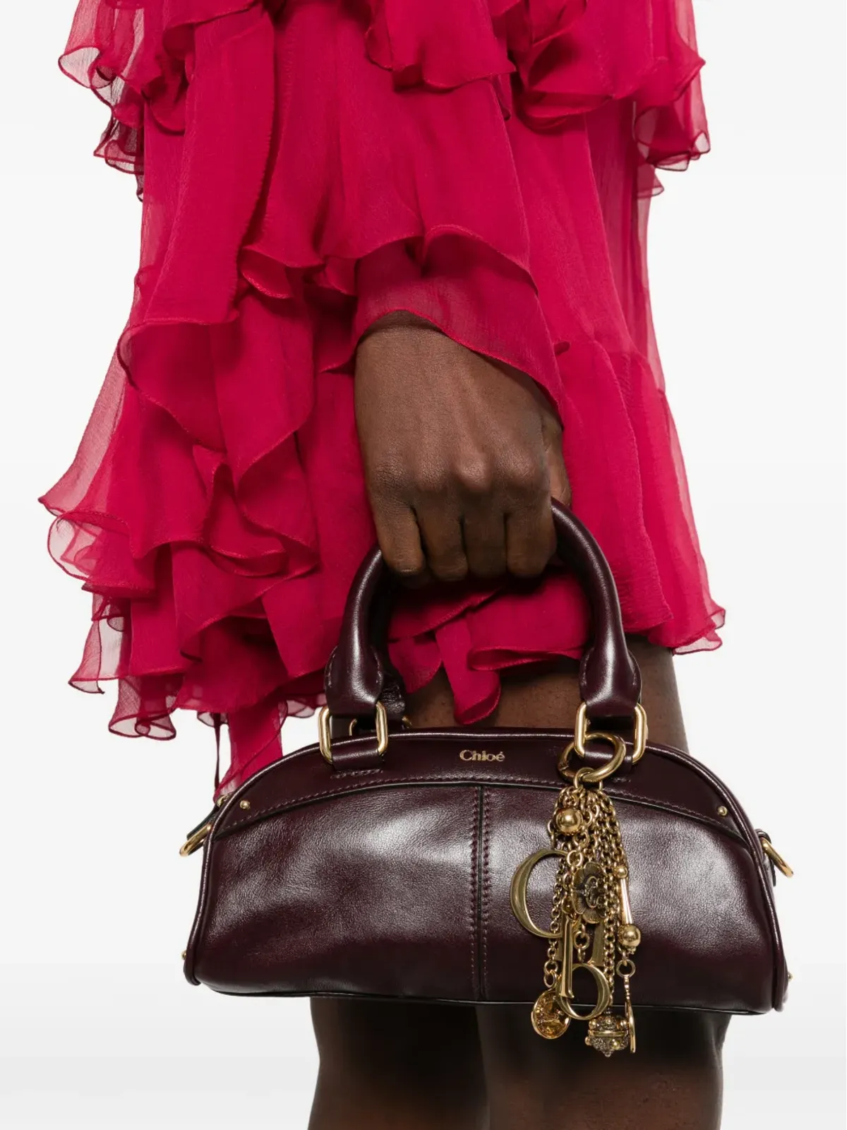 Chloé 小さなチャーム ボウリングハンドバッグ - Purple - 画像2