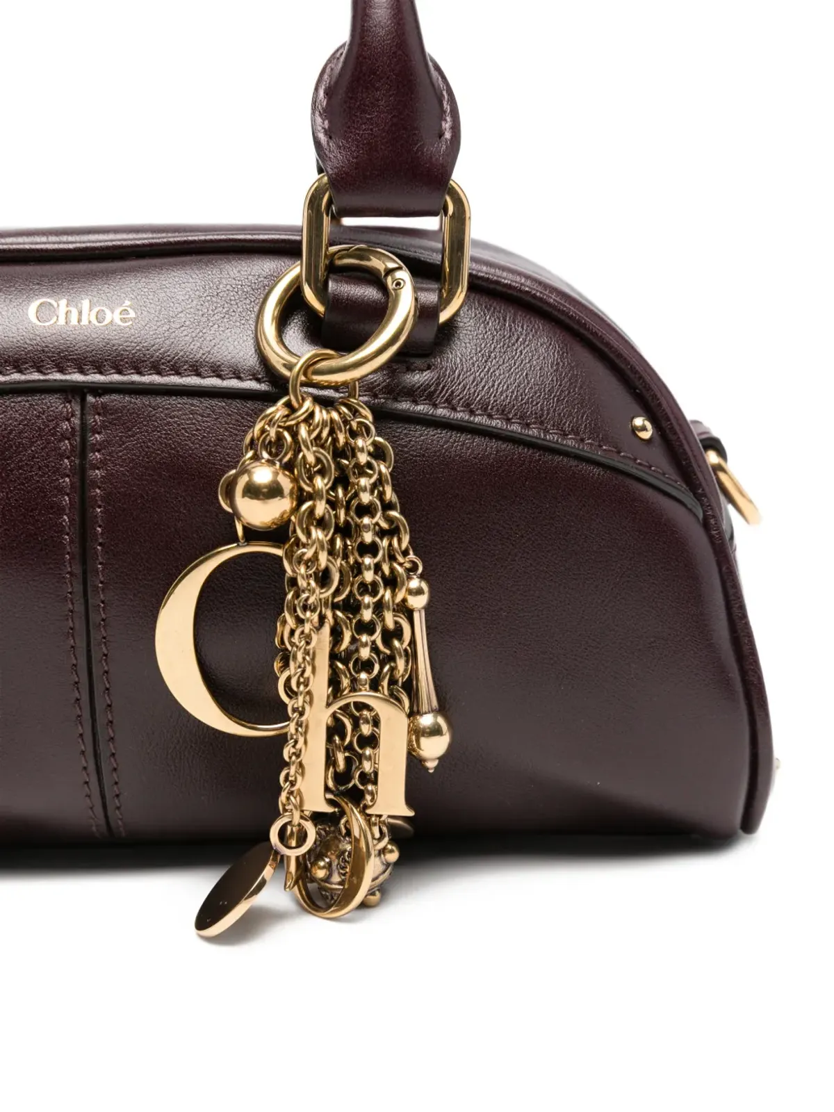 Chloé 小さなチャーム ボウリングハンドバッグ - Purple - 画像4