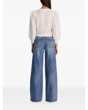 alice + olivia Doris パフスリーブ付きビーズ装飾カーディガン - サムネイル4